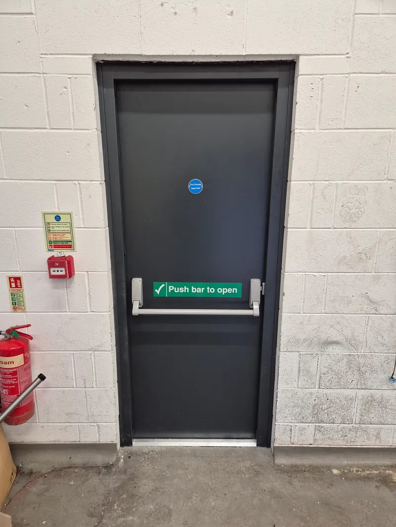 Steel security door installed in the West Midlands
